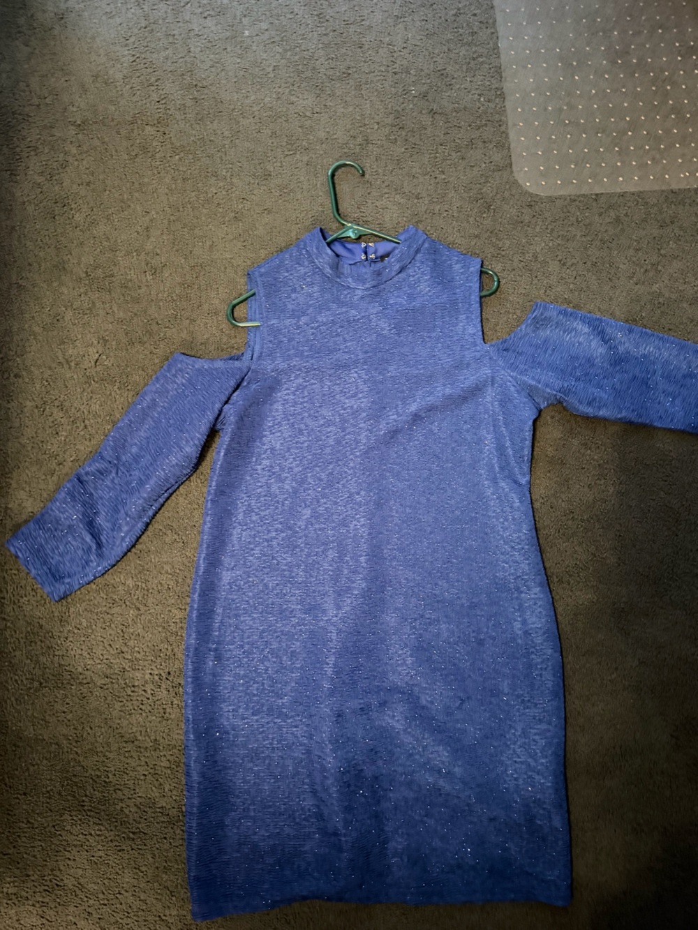 Sleeveless Cold-Shoulder Dress in Royal Blue